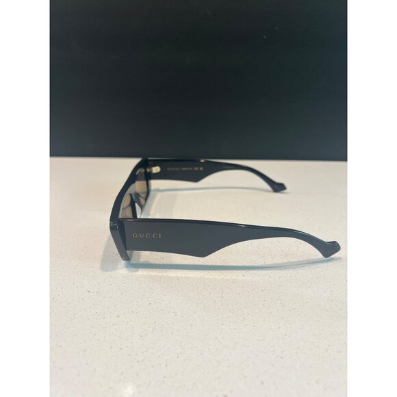 Gucci GG1331S 001 Black/Grey Narrow Rectangular Sunglasses NEW - Picture 5 of 11